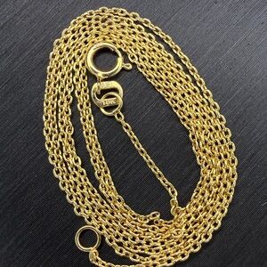 Jewelry 10k Solid Yellow Italian Gold Cable Chain 20” Long 1.0mm Wide